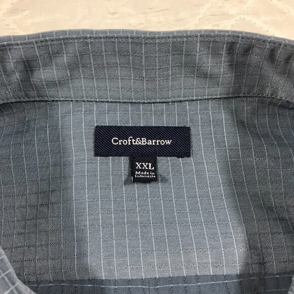Croft & Barrow Blue short sleeve dress shirt XXL‎ - Picture 3 of 3